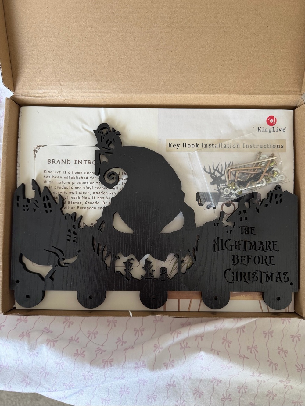 The Nightmare Before Christmas Black Wall Key Hook